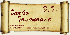 Darko Tošanović vizit kartica